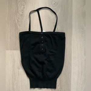 NWOT-Mango cropped knit top with T-shaped strap